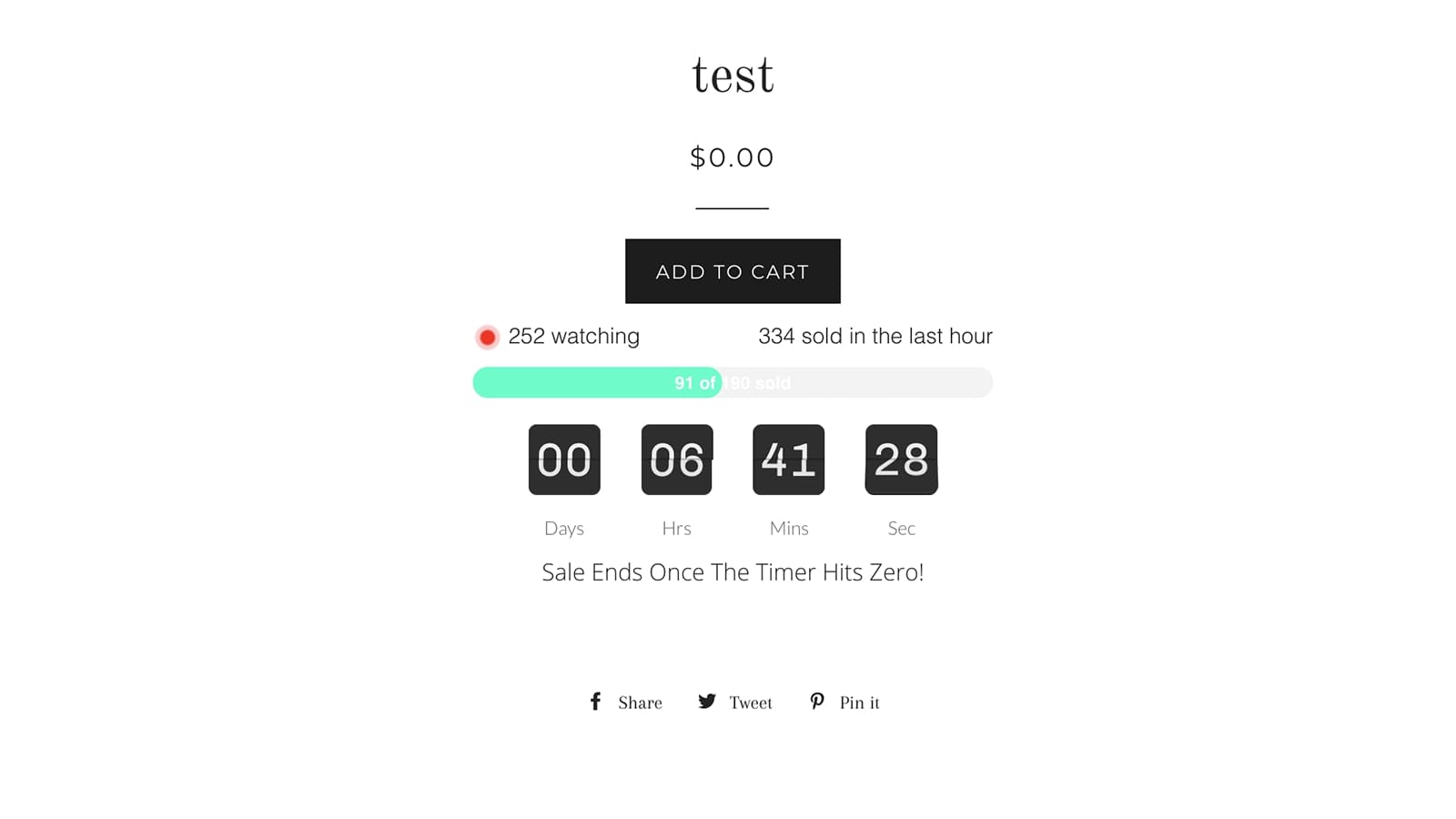 Hurrify Countdown Timer Demo