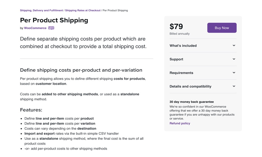 Per Product Shipping