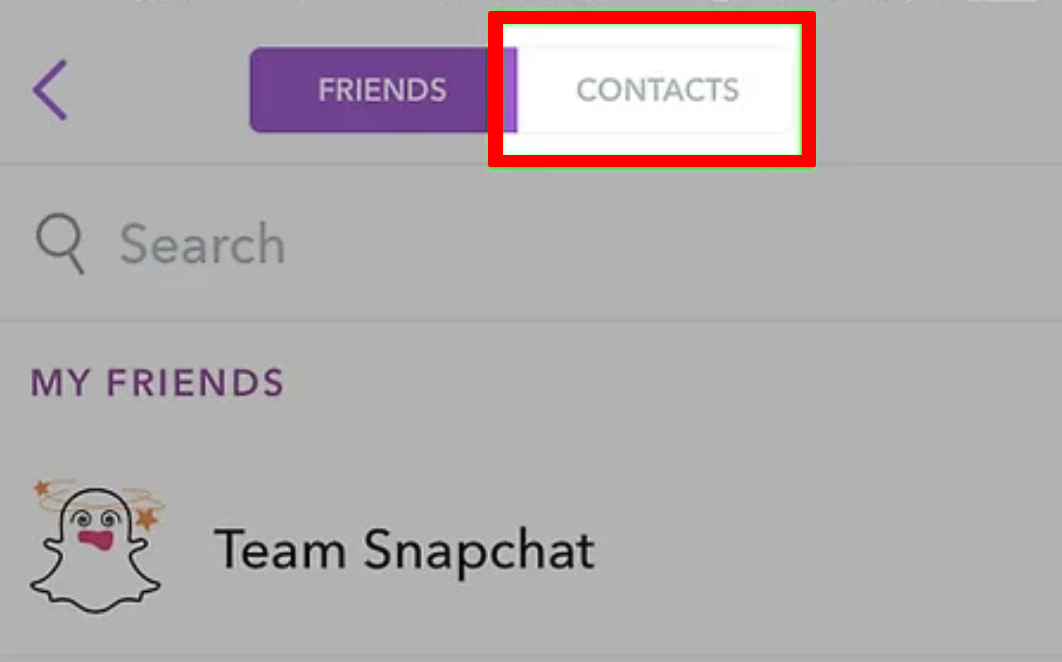 Tap Contacts