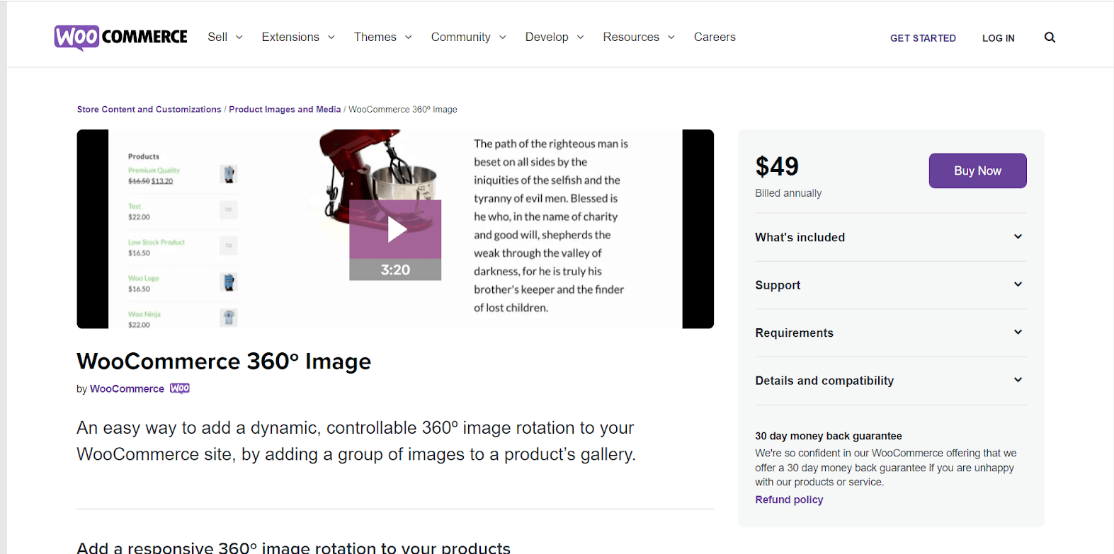 WooCommerce 360 Image