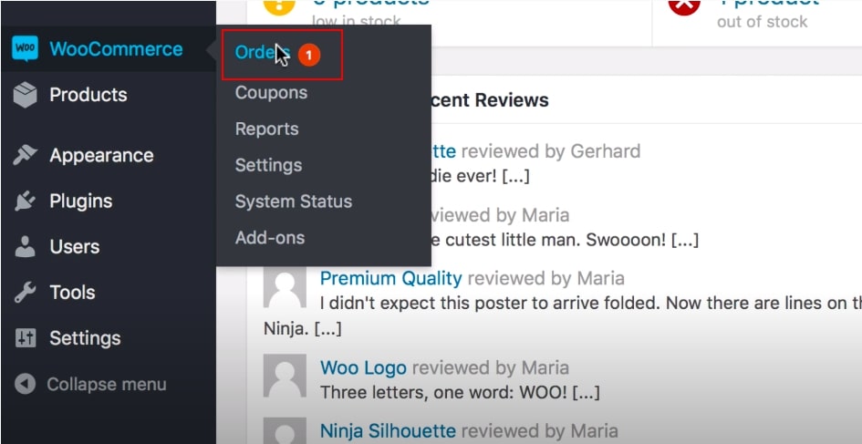 Step 1: Go to WooCommerce > Orders