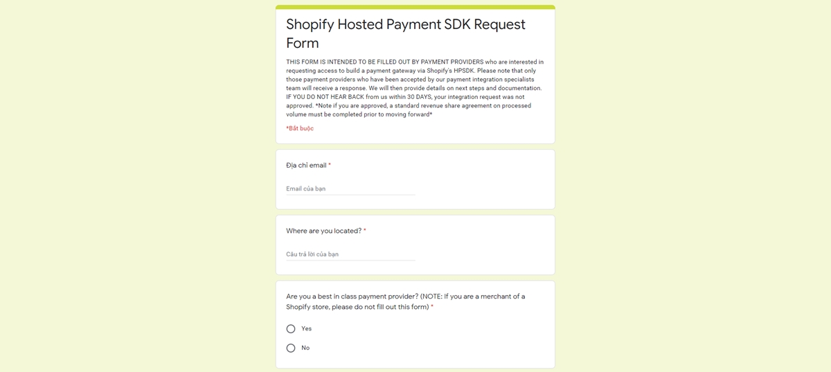 Build a Shopify payment gateway