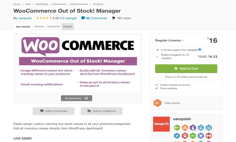 WooCommerce Out of Stock Manager