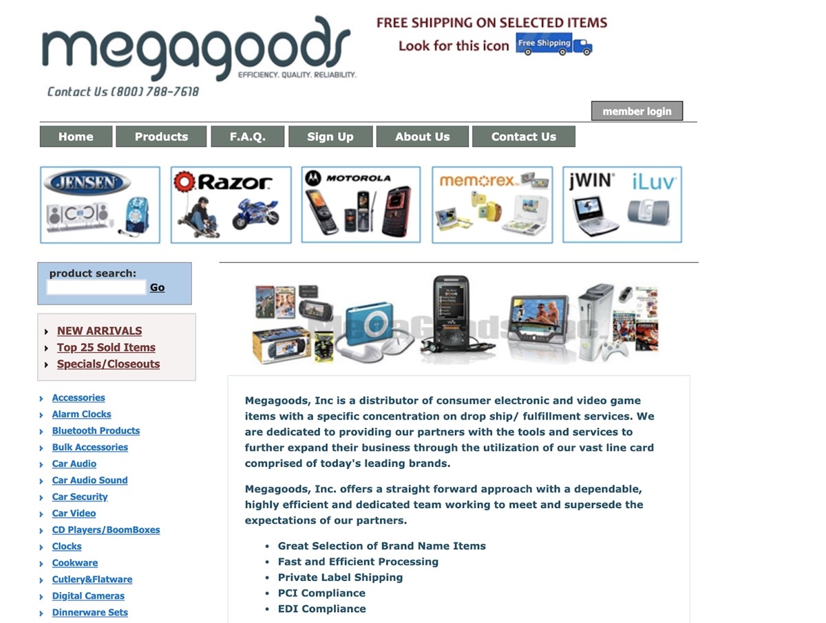 Best dropshipping suppliers - MegaGoods