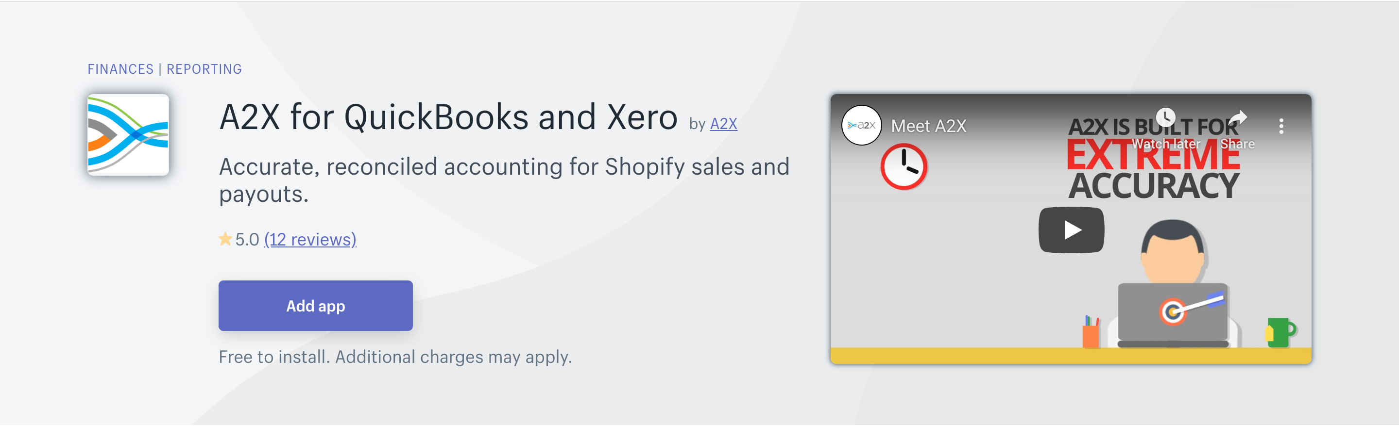 Apps to Integrate Quickbooks and Shopify: A2X for Quickbooks and Xero by A2X