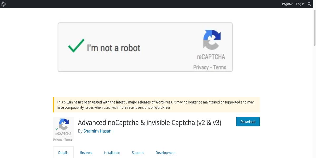 Advanced noCaptcha & invisible Captcha