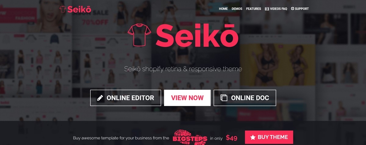 best parallax theme for shopify: Seiko