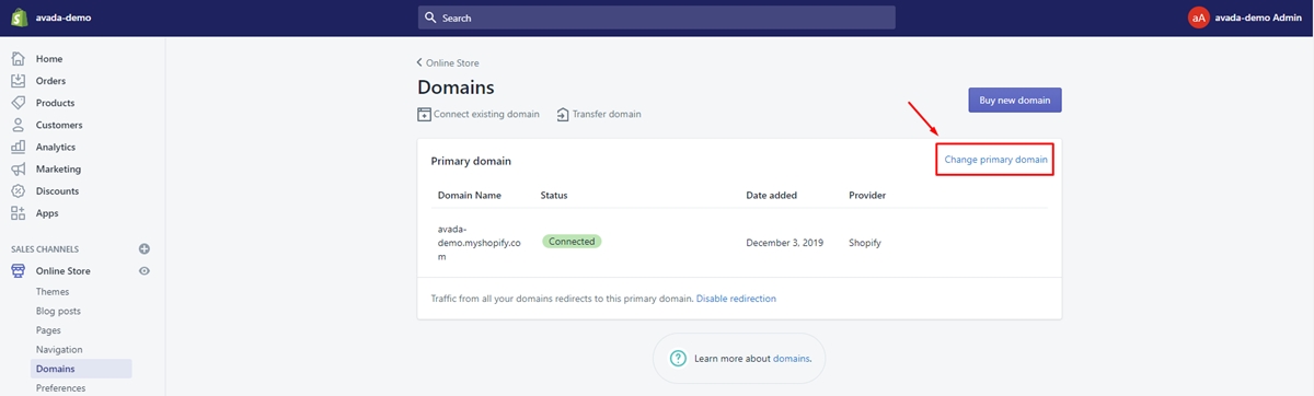 Tap Change primary domain