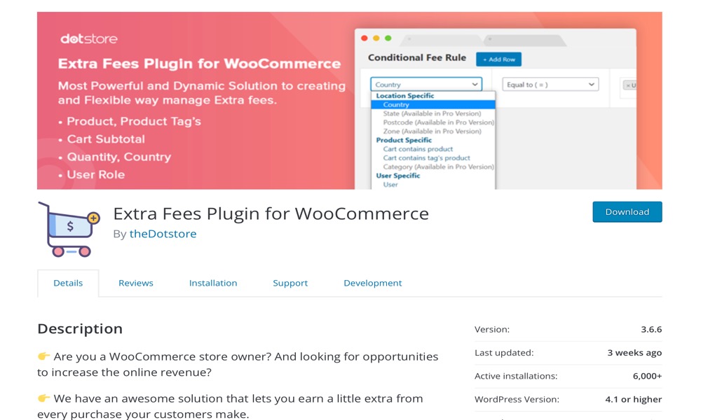 Extra Fees Plugin for WooCommerce