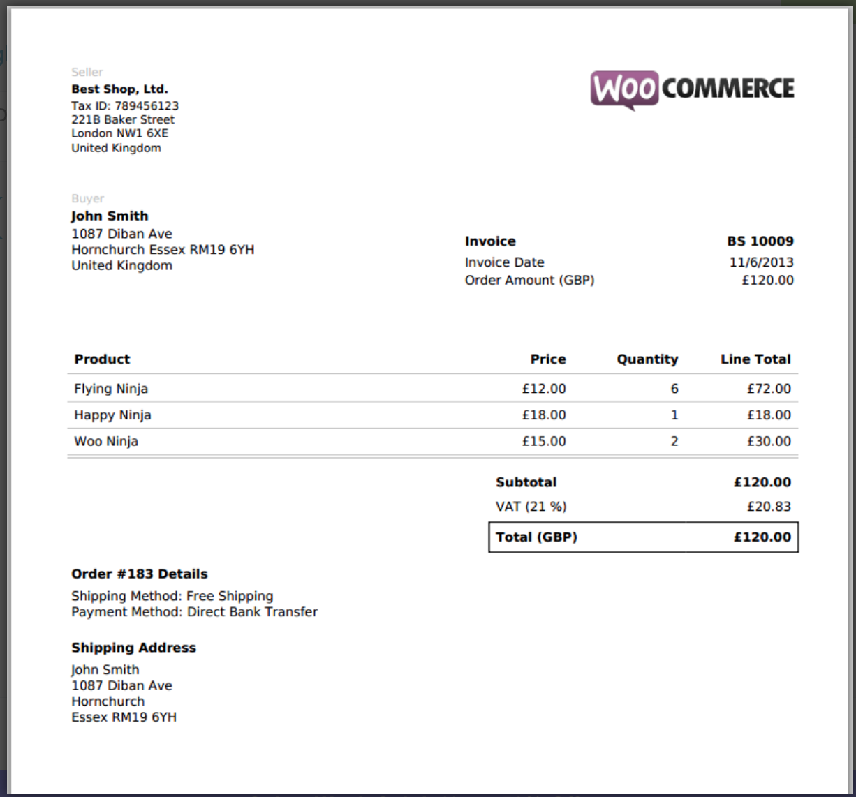 WooCommerce PDF Invoice is the most professional and feature-rich invoicing plugin available for WooCommerce
