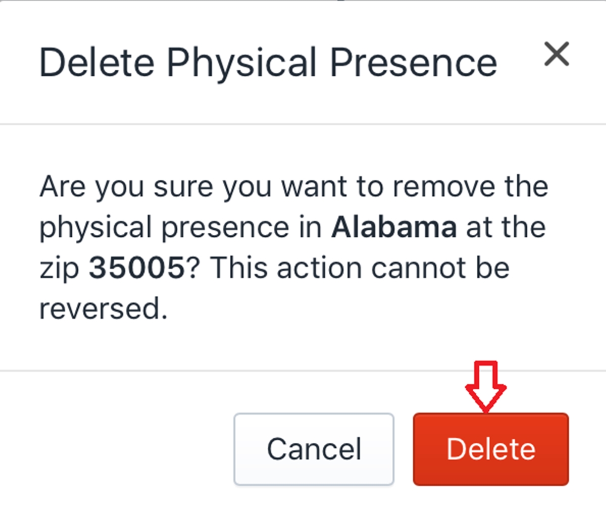 How to remove a physical presence