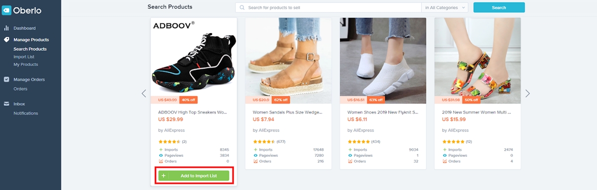 start Shopify Dropshipping: use Oberlo