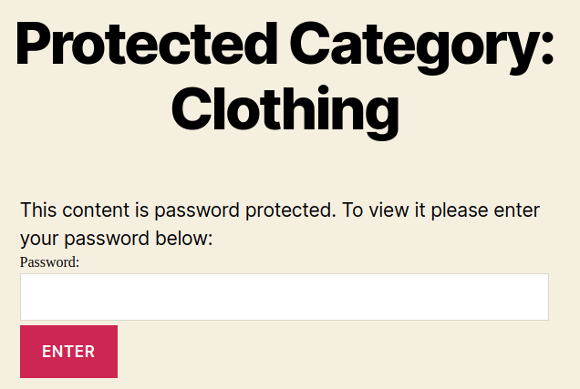 password-protected form