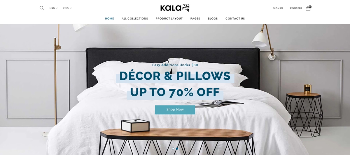 Best Shopify Themes/Templates - Kala theme