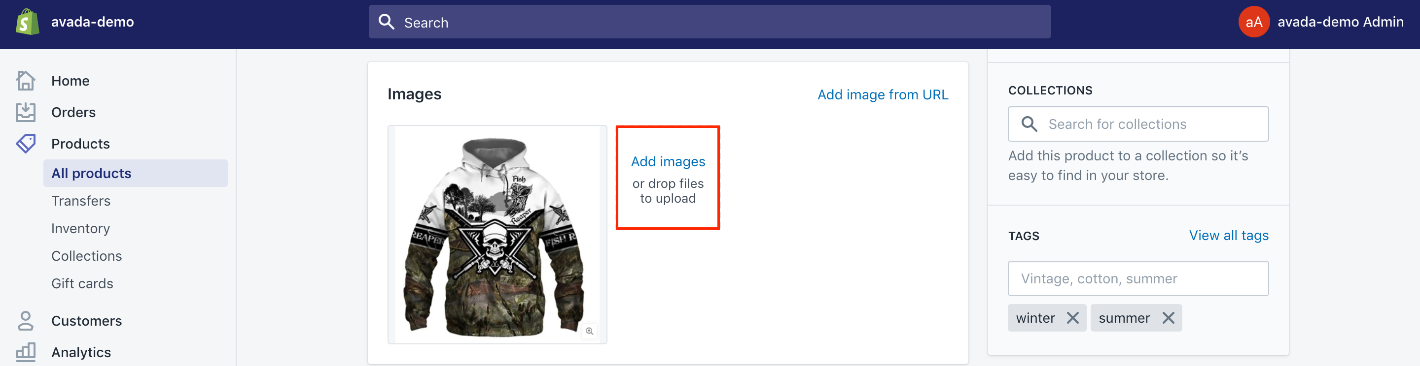 How to resize product image in Shopify