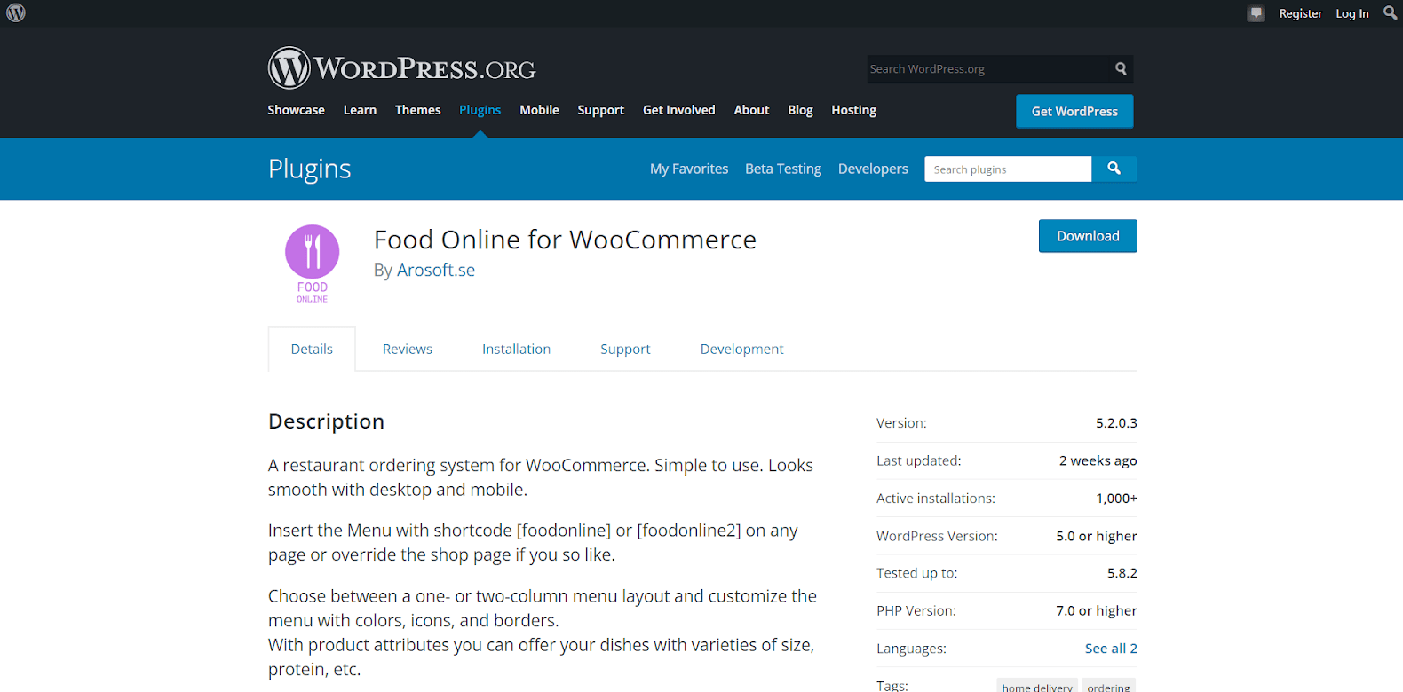 Food Online for WooCommerce