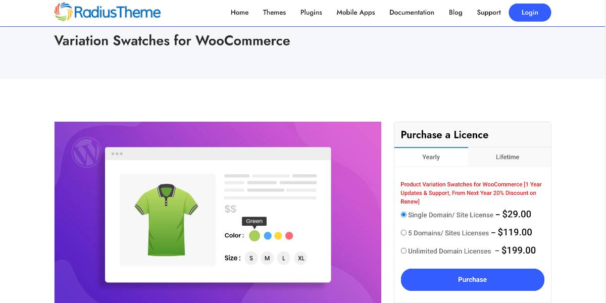 Variation Swatches for WooCommerce