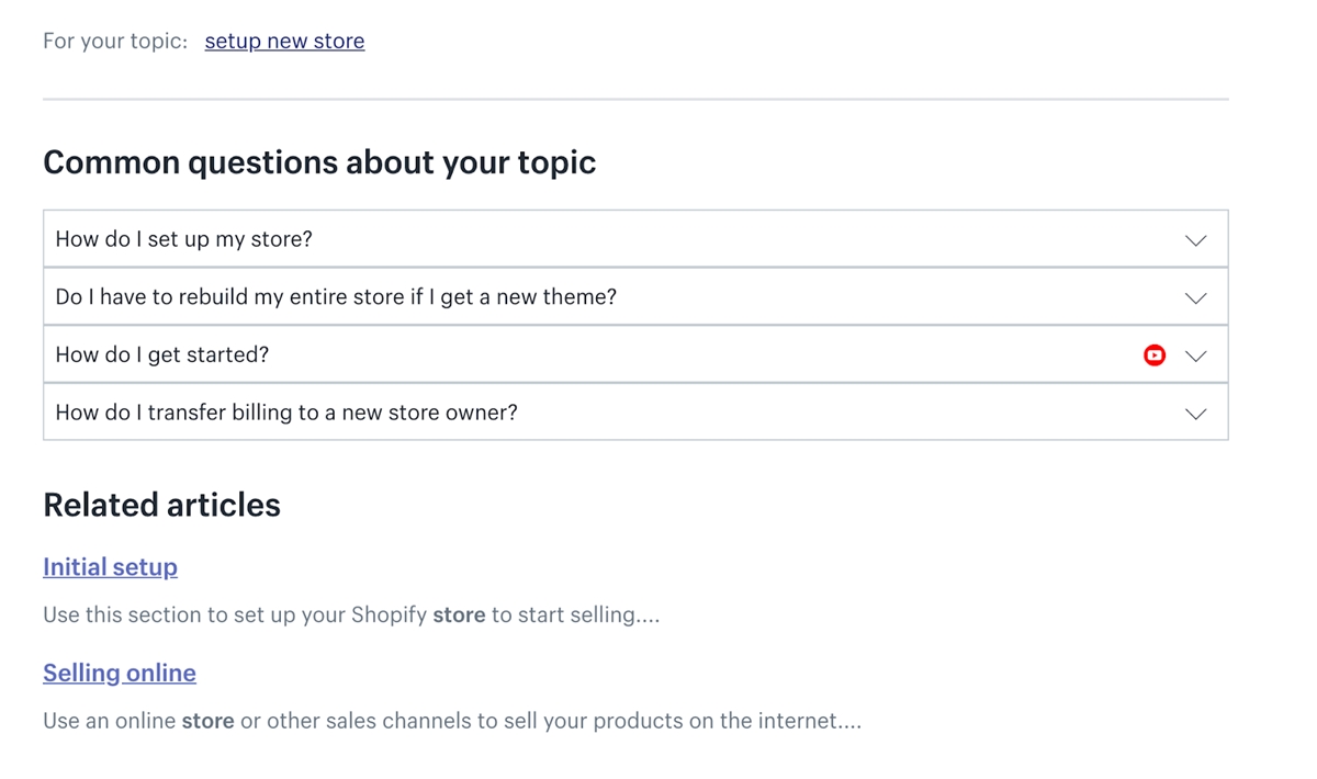 Get help with Shopify via live chat