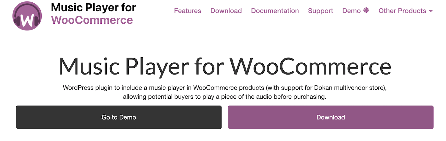 Music Player for WooCommerce
