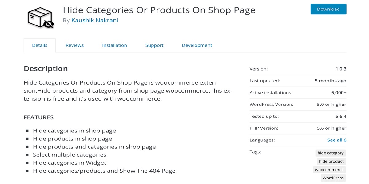 Hide Categories Or Products On Shop Page