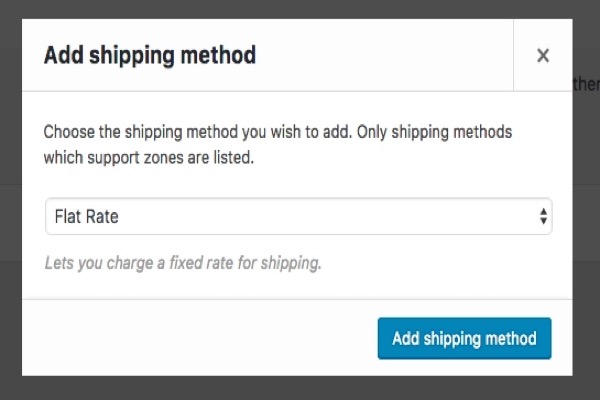 Shipping method addition