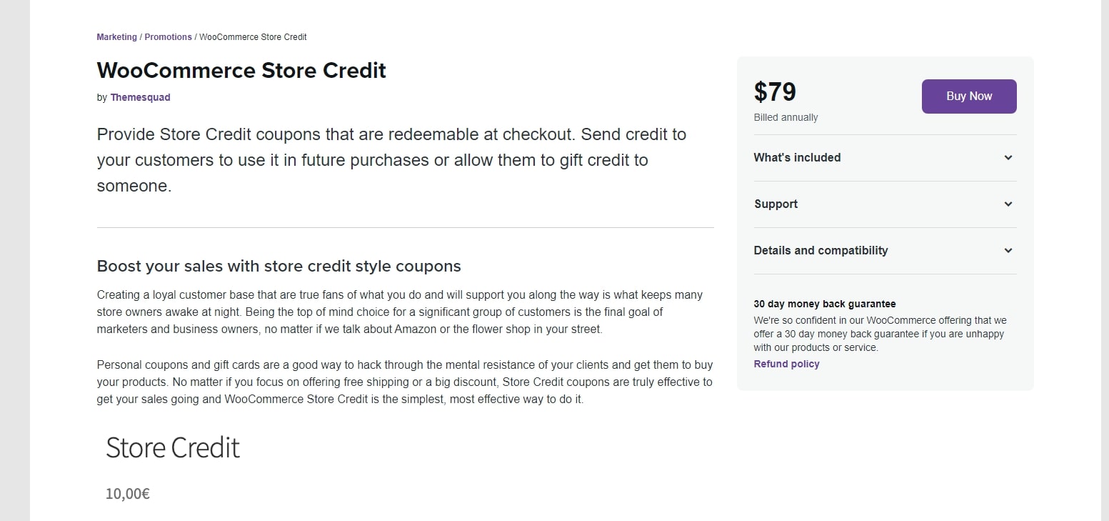 WooCommerce Store Credit