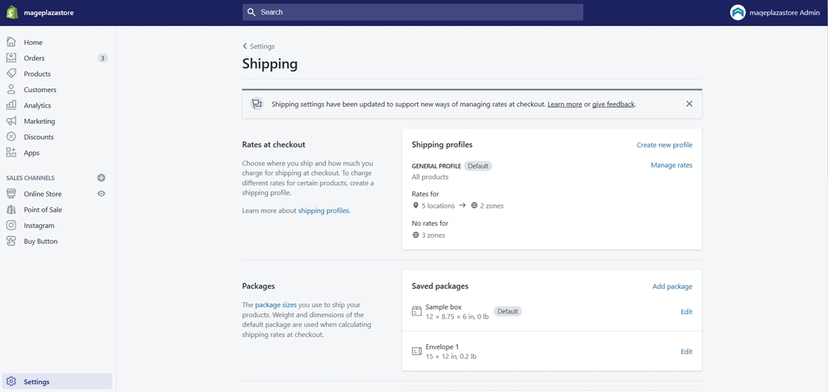 set up international shipping on shopify