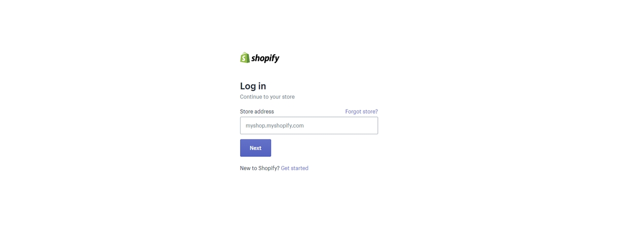 Login your Shopify account