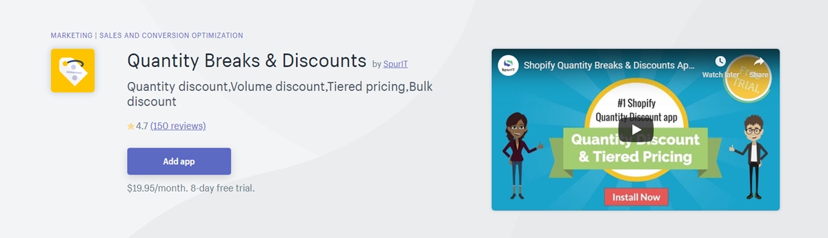 Quantity Breaks and Discounts by SpurIT