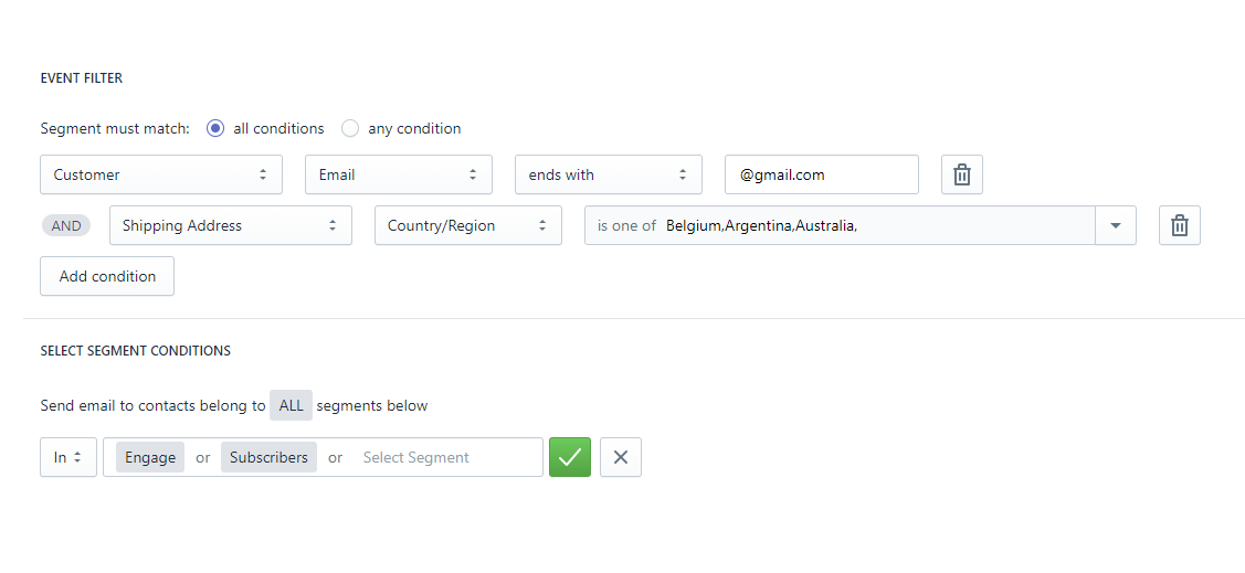 Additional Filters and Segment Filters