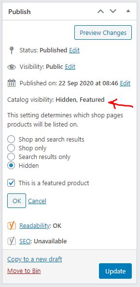 WooCommerce Catalog Visibility Options