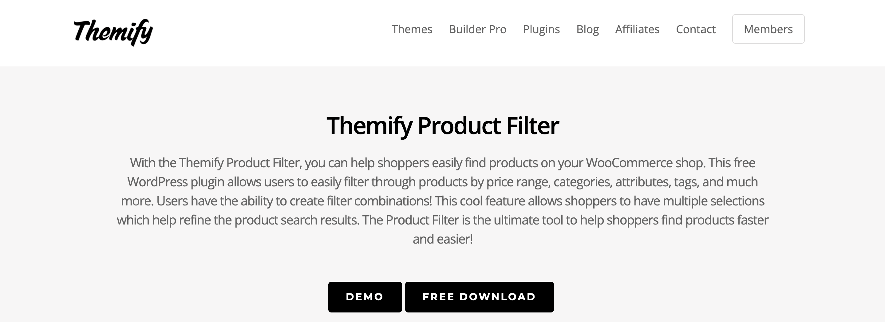 Themify Product Filter