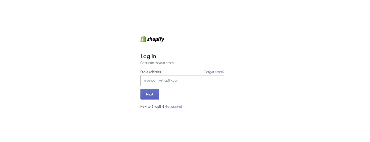 Step 2: Log into Shopify admin