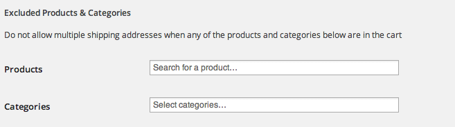 Exclude products and categories