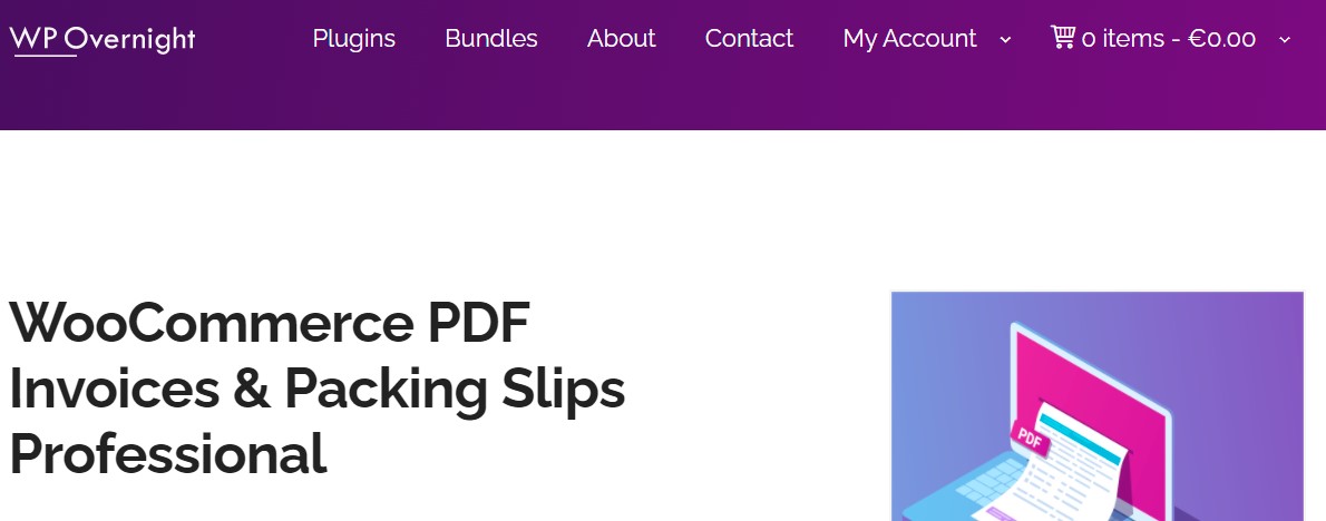 WooCommerce PDF Invoices and Packing Slips Professional