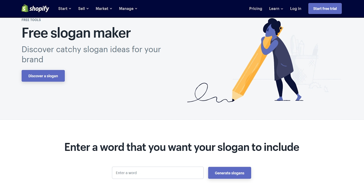 Shopify’s Slogan Maker