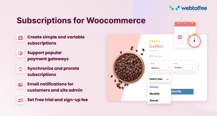 Subscriptions for WooCommerce by WebToffee