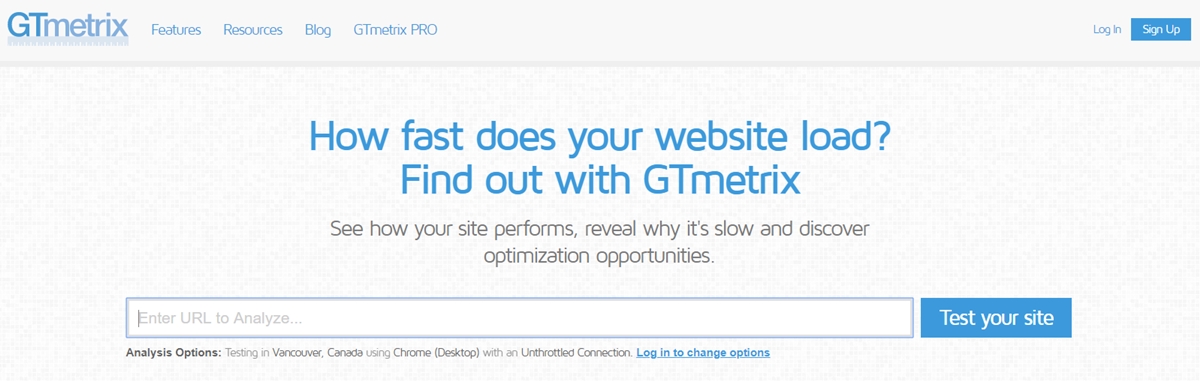 Assess your Shopify speed: Gtmetrix