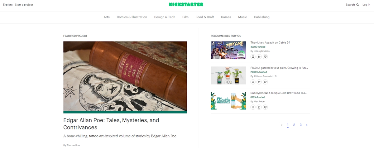 Kickstarter website