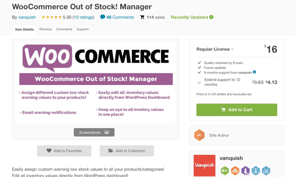 WooCommerce Out of Stock! Manager