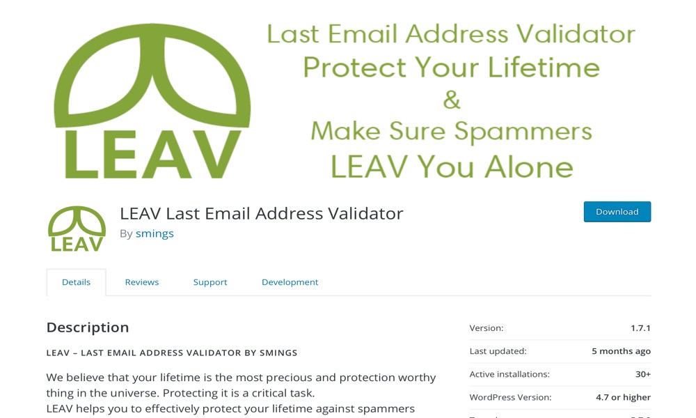 LEAV Last Email Address Validator