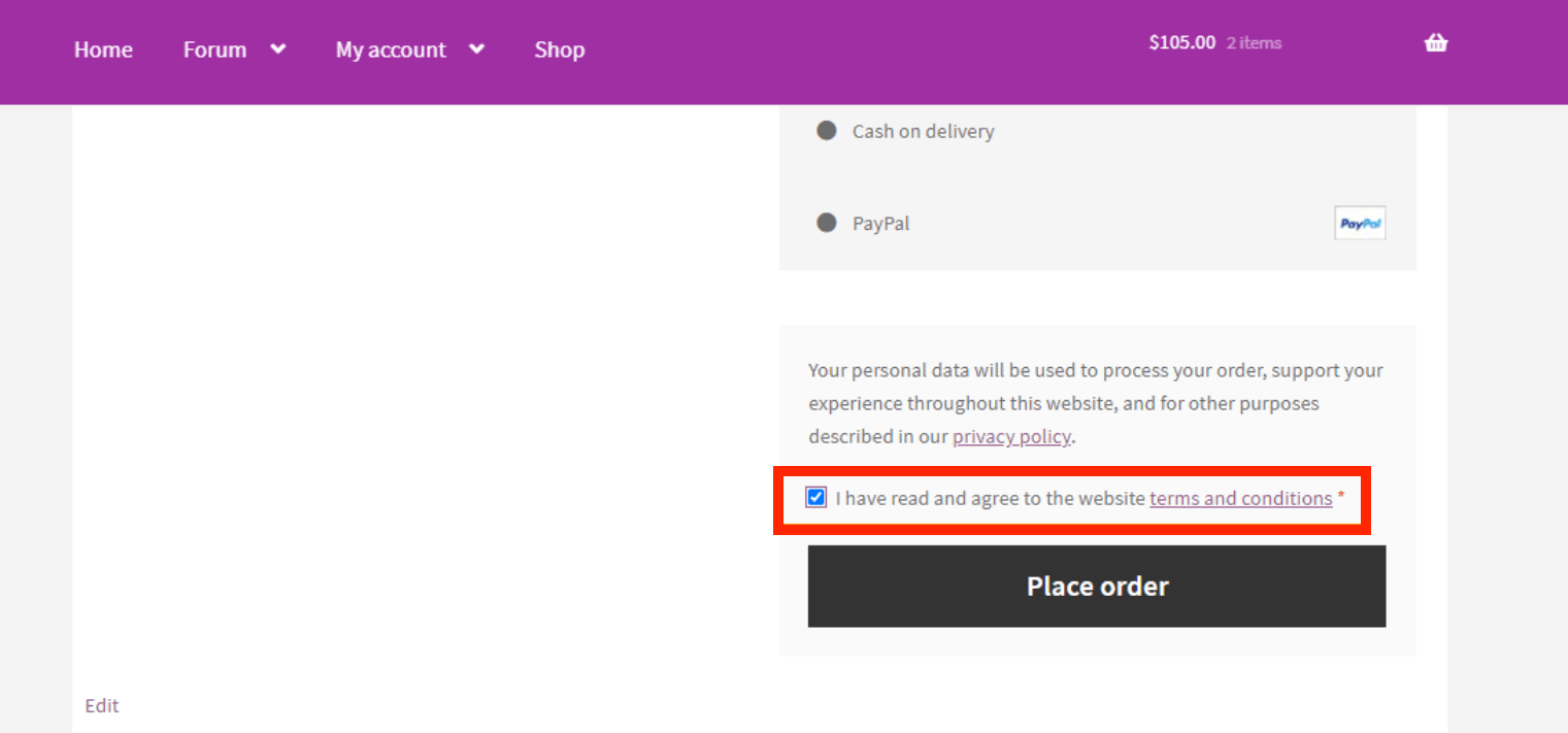 How to Add / Remove Terms and Conditions in WooCommerce