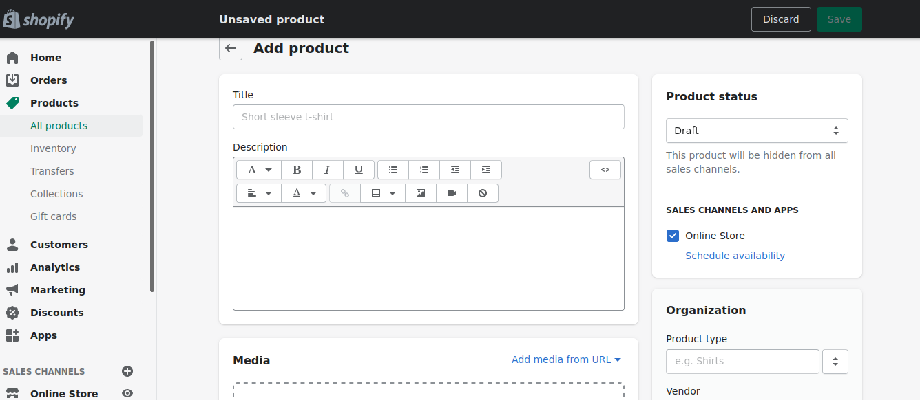 How to use product types in Shopify