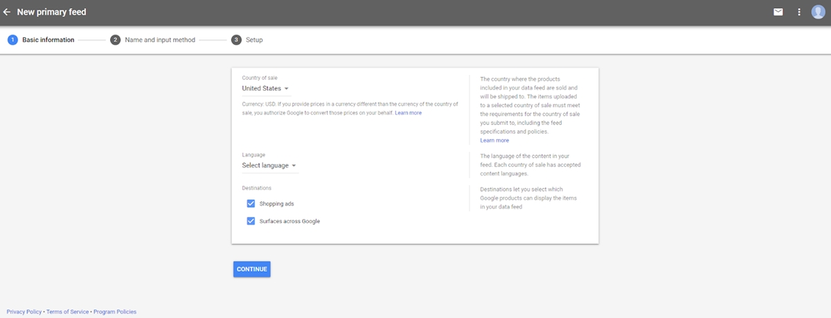 Setting up Google Shopping ads: Create google shopping feed and upload data