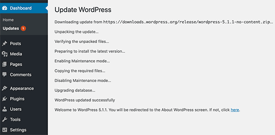 Update WordPress