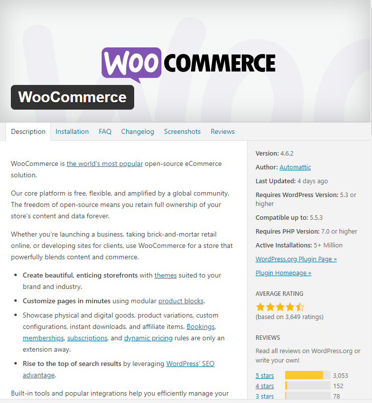 Install WooCommerce