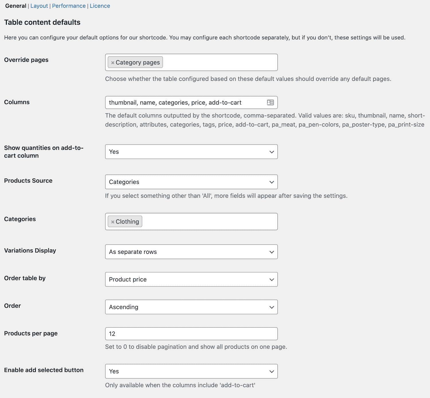 The last settings