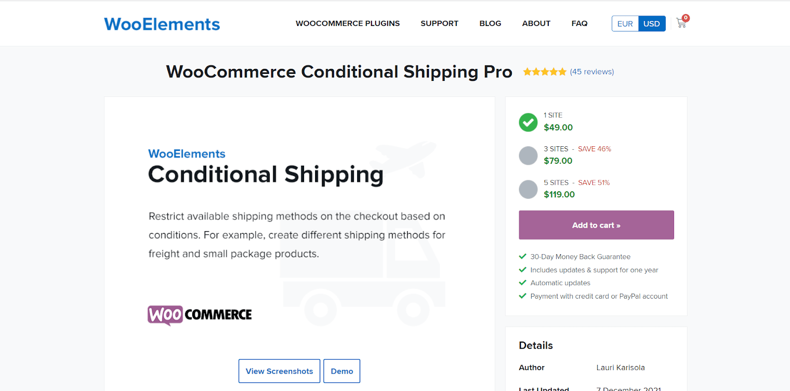 WooCommerce Conditional Shipping Pro
