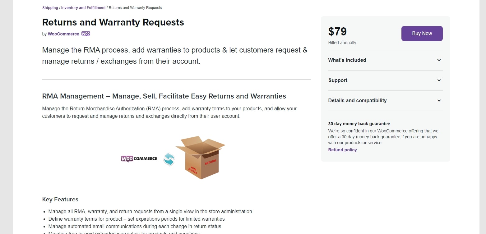 WooCommerce Returns and Warranty Requests