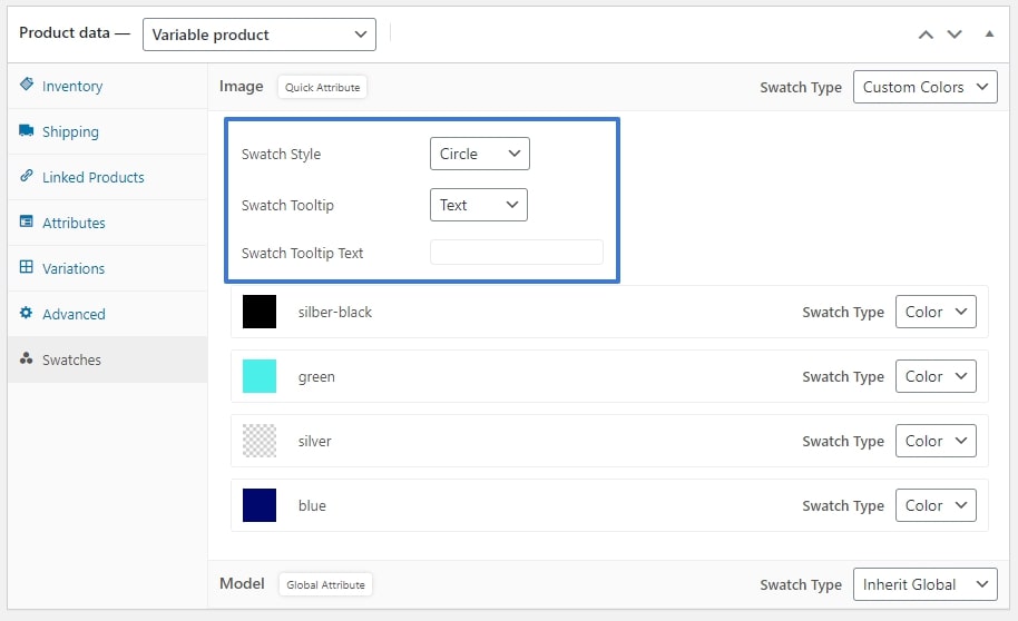 Improved variable products customizations